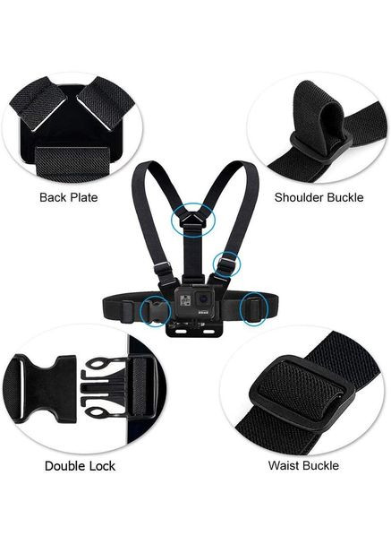 Кріплення на груди для GoPro Xiaomi SJCam Eken + поворотний тримач із гвинтом (68008) FFC (332168095)