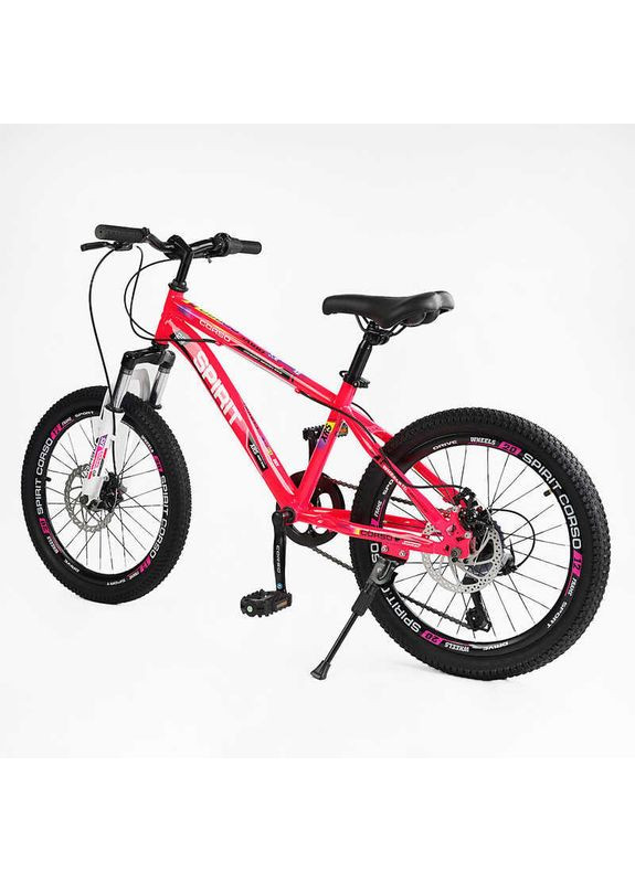 Дитячий спортивний велосипед 20" дюймів SPIRIT 20701 сталева рама Shimano 7 швидкостей. Pink (162827) Corso (361385120)
