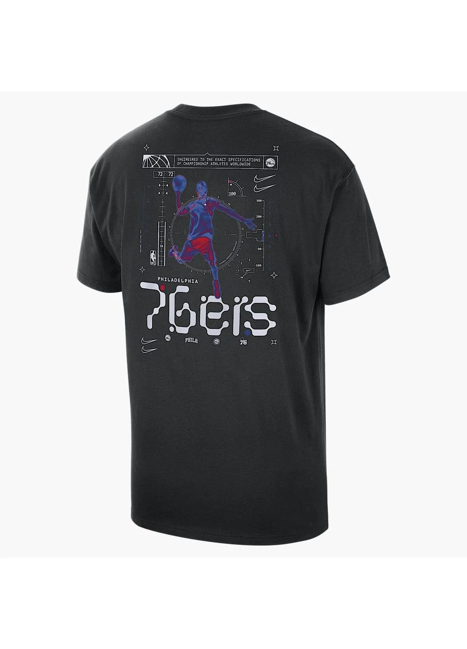 Чорна футболка philadelphia 76ers black dx9918-010 Nike