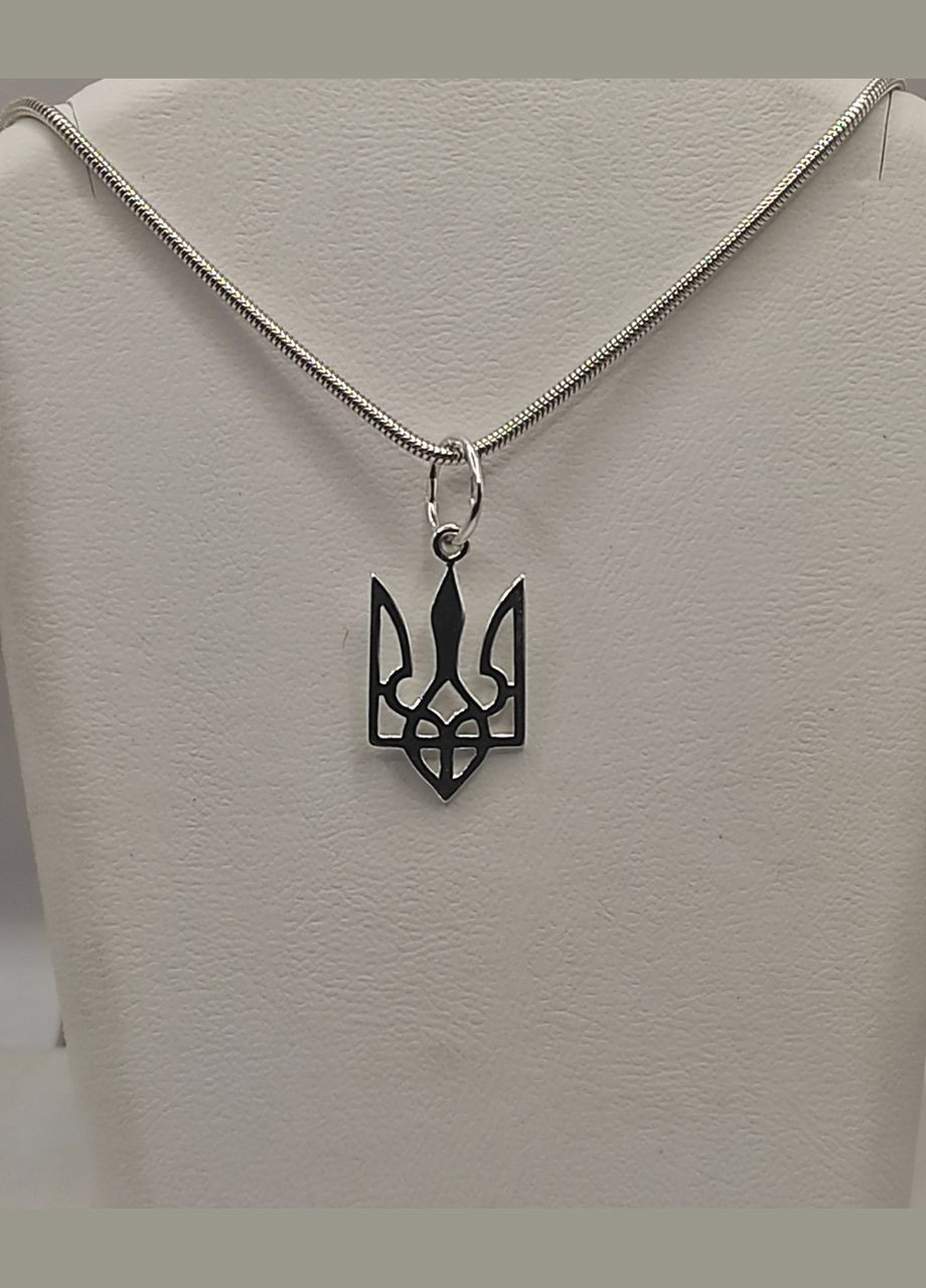 Серебряный кулон "Тризуб с мечами" 925° пробы Серебряный Герб Украины Shiny 105б Спадщина (332621538)