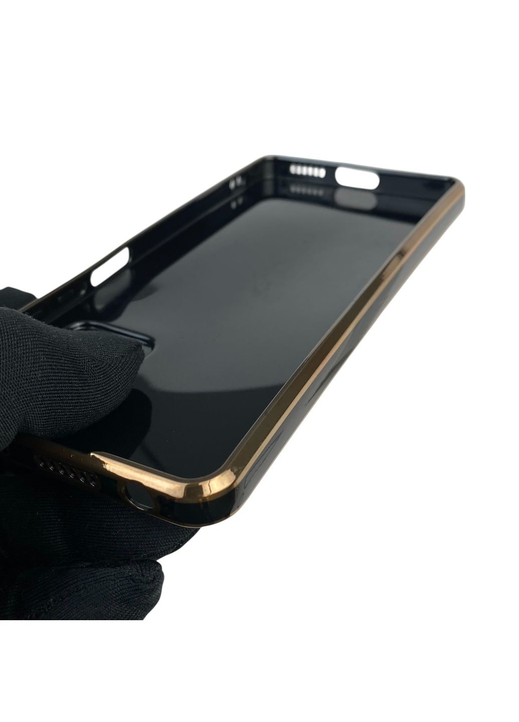 Чехол для Redmi Note 11 Pro 4G с кольцом MagSafe с золотой окантовкой на редми нот 11 про черный gs1 Xiaomi (366235520)