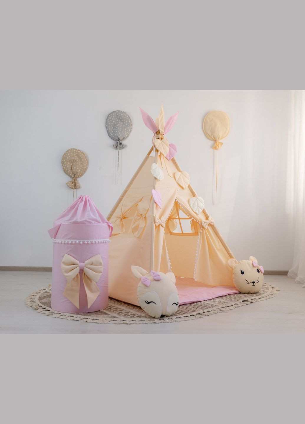 Вигвам палатка Алиса в стране чудес + корзина для игрушек No Brand (316256784)