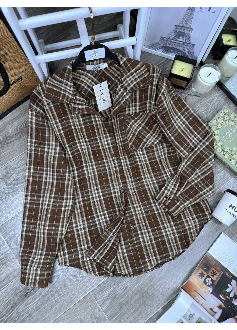 🔲Картата сорочка з турецької фланелі — трендовий акцент на кожен день | Розмірна сітка в описі Vione (368708901)