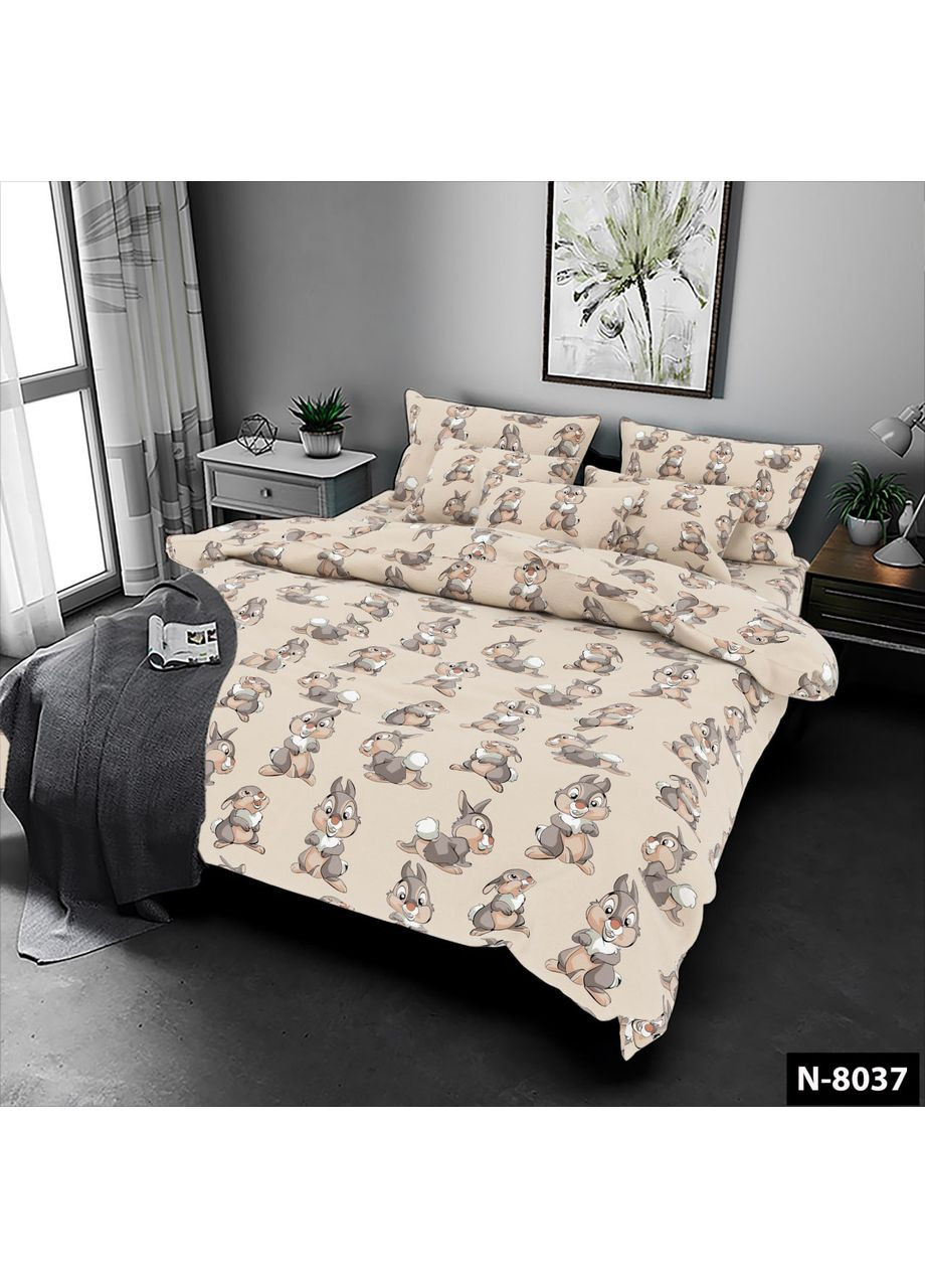 Комплект постельного белья Бязь Голд "Кролики" Полутораспальный 150х220 см No Brand (366667210)