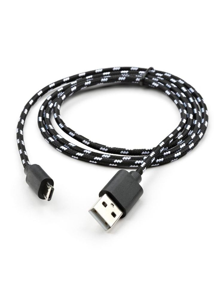 Дата кабель USB 2.0 AM to Micro 5P 2color nylon 1m (m434549) Vinga USB 2.0 AM to Micro 5P 2color nylon 1m black (367071408)