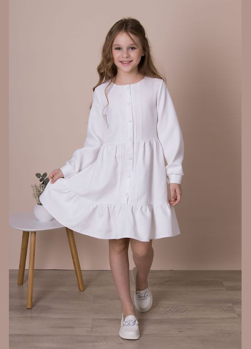 Молочное платье для девочки Mevis (289727655)
