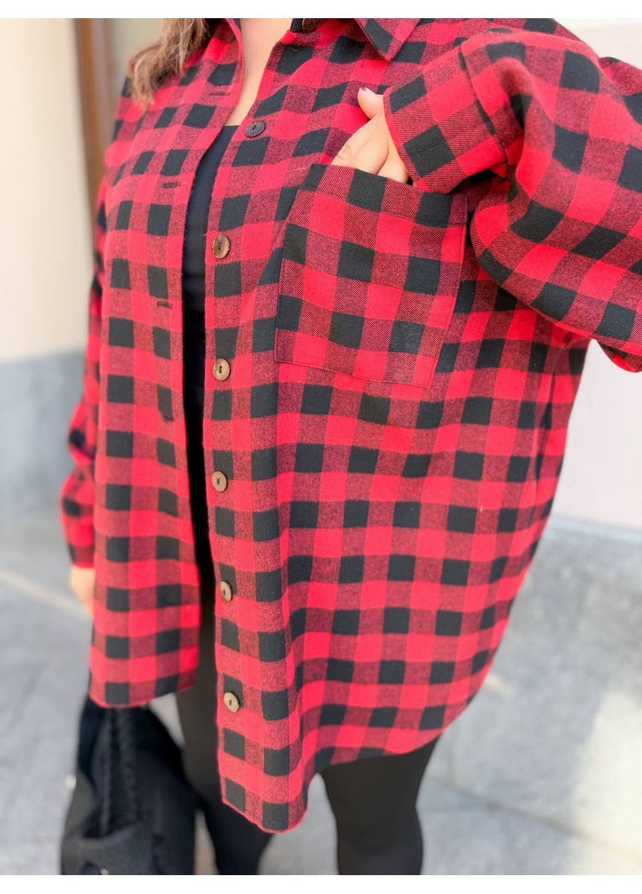 Жіноча подовжена сорочка демісезонна в клітинку Nositi 308-1SOFI (362315680)