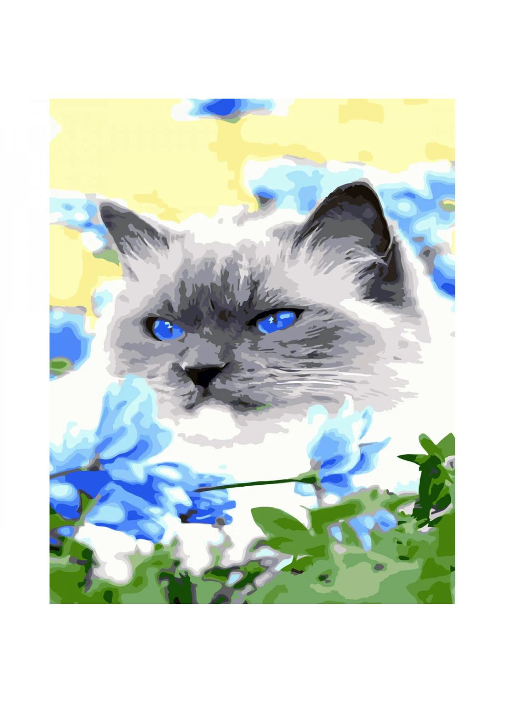 Картина для рисования по номерам Strateg Синеглазое чудо 30х40 (SS-6513) Стратег (365546302)