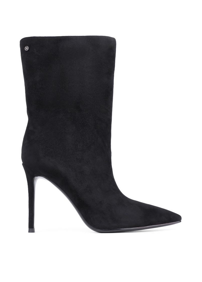 Осенние женские ботинки w587d-180 черный велюр MiaMay тканевые