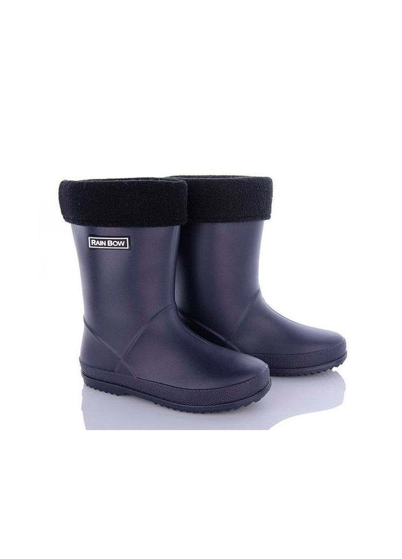 Осенние сапоги резиновые уны. черная искусственная кожа м116-2 BBT