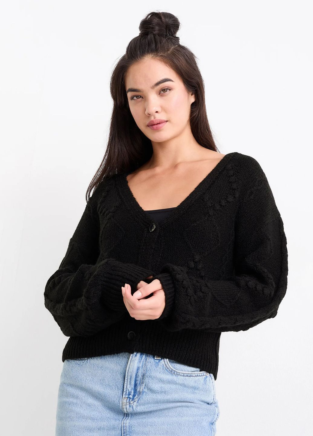 Черный демисезонный кардиган C&A