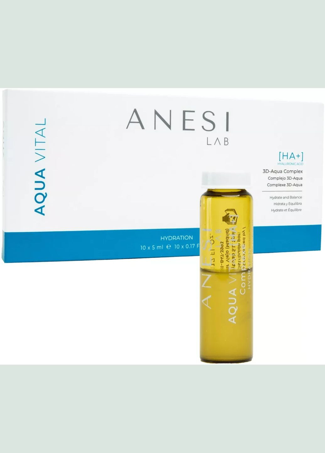 Концентрат-сироватка для глибинного зволоження шкіри обличчя Aqua Vital 3d-Aqua Complex 1 шт x 5 мл Anesi (339049848)