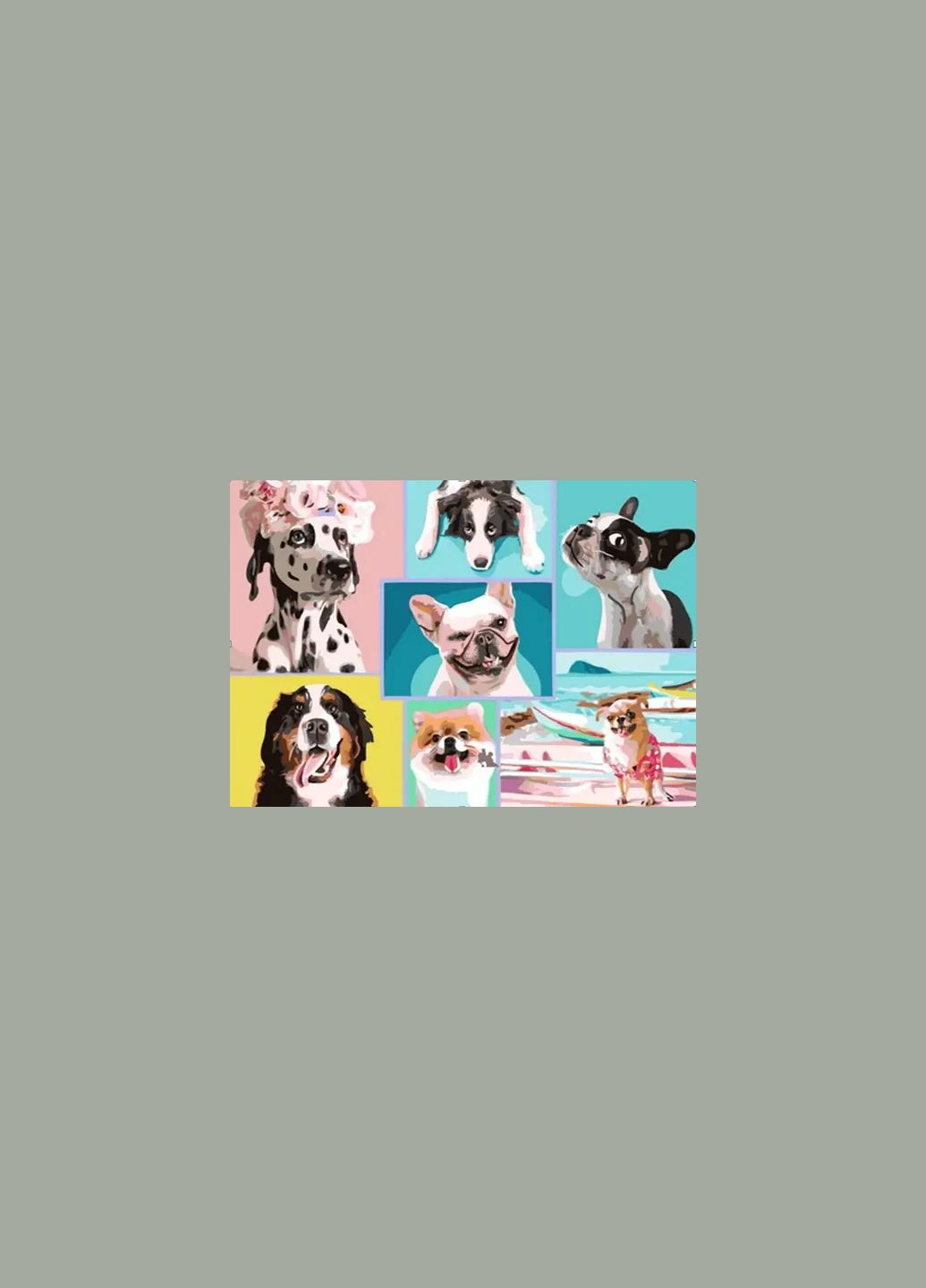 Картина по номерам Собачий коллаж Картины в цифрах холст на подрамнике 40х50 см GX43119 Rainbow Art (308987736)