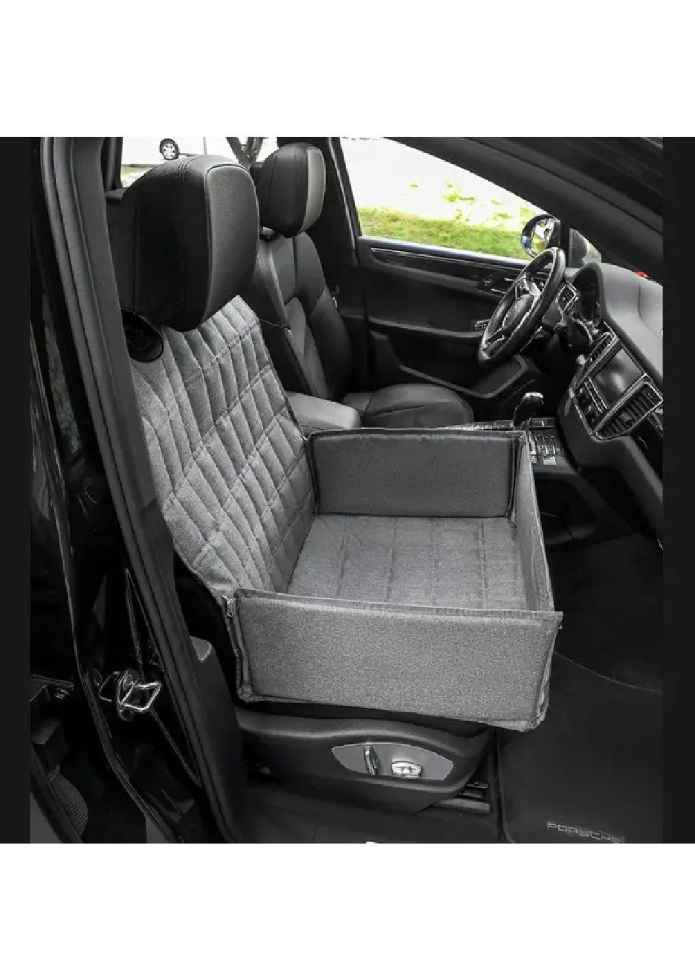 Накидка сидіння автогамак для перевезення тварин котів собак у салоні машини автомобіля 60х43х27 см (478023-Prob) Сіра Unbranded (301699334)