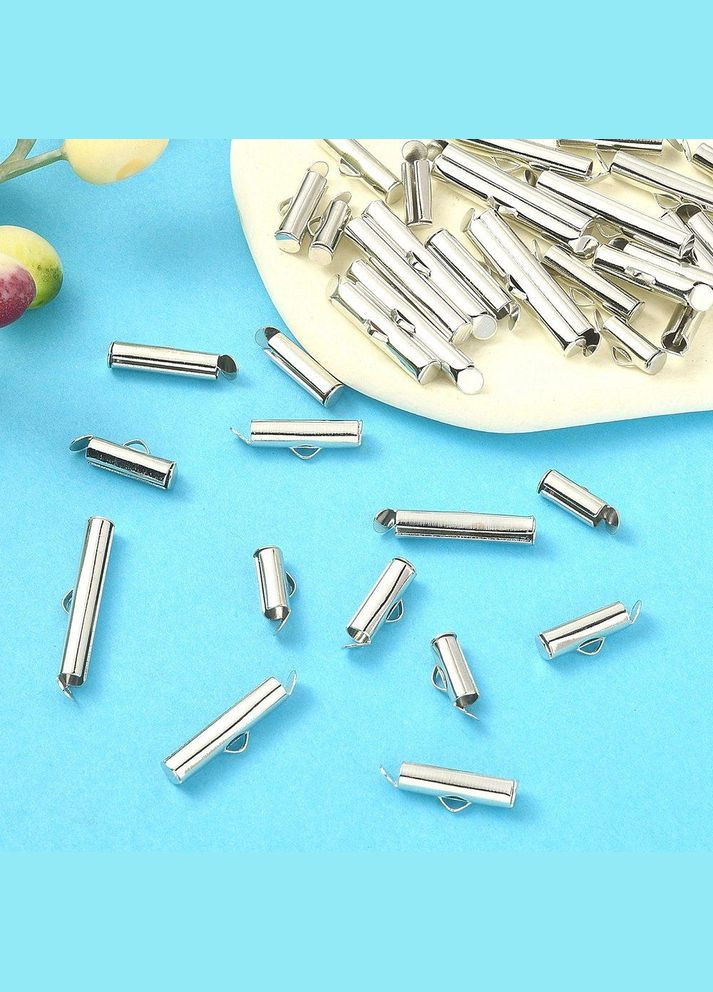 Набор фурнитуры для бижутерии Слайдеры зажимы-концевики 10мм 13мм 16мм 20мм 25мм по 20шт Упаковка100шт Finding (316248266)
