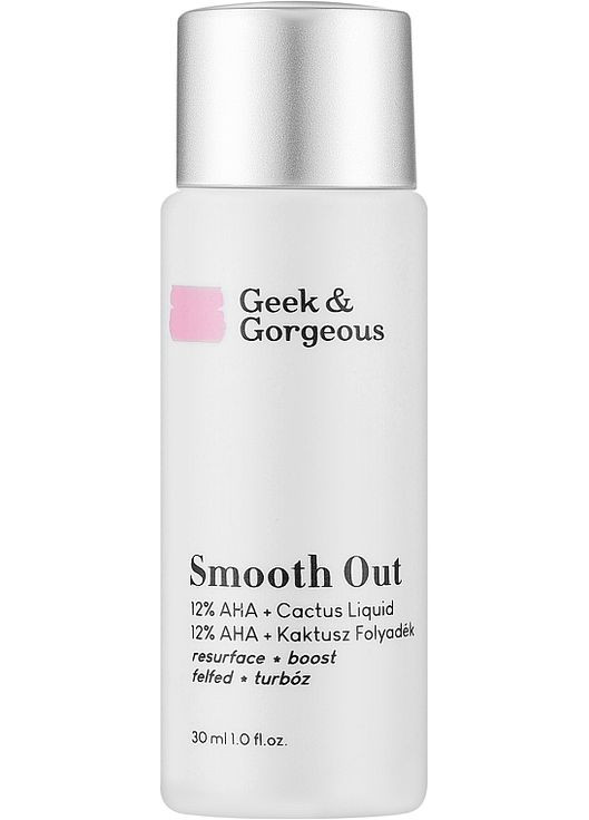 Эксфолиант для лица Smooth Out 12% AHA + Cactus Liquid 100ml (1210538-15186545) Geek & Gorgeous (368641166)