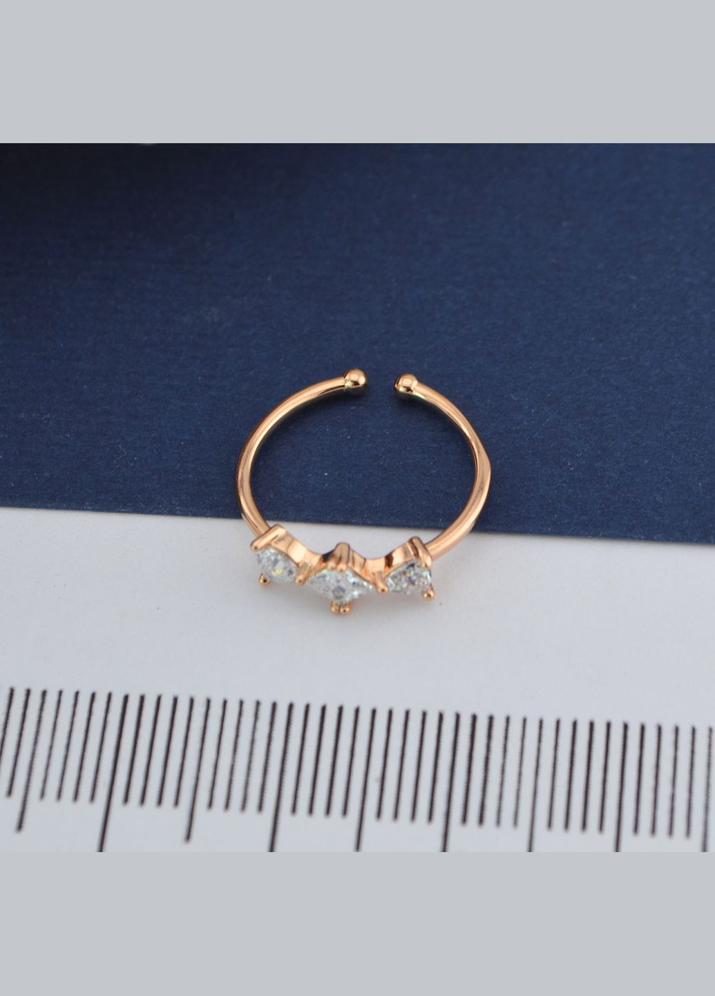 Каблучка на фалангу з камінцями з медичного золота (АРТ. № 2840) Xuping Jewelry (358211755)