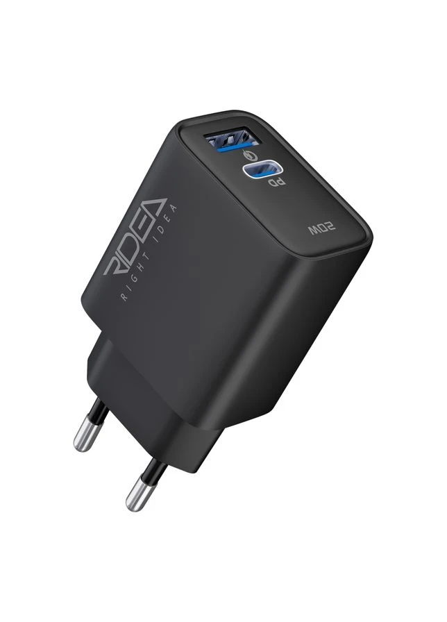 Сетевое Зарядное Устройство RW-20220 Rapid Duo 1USB/1USB-C QC/PD 20W Ridea (398854387)