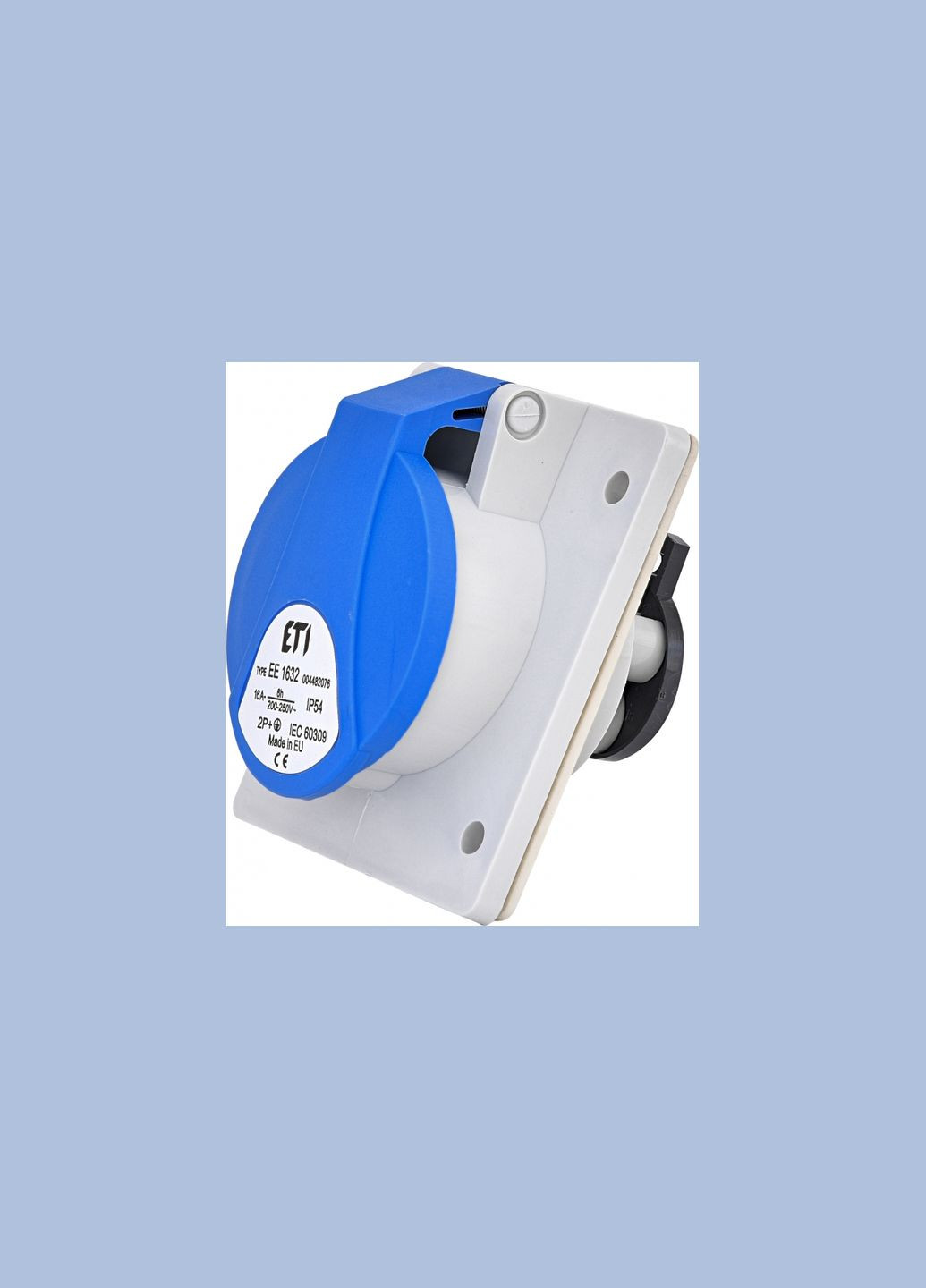 Силова розетка 2P+PE 16А 230В вбудована IP54 синя [4482076] EE-1632 ETI (344544950)