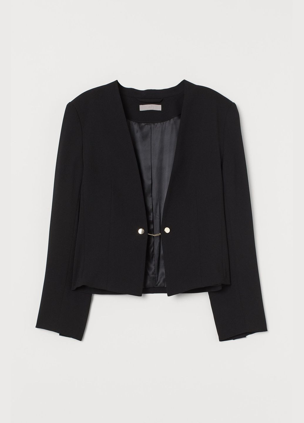 Черный женский жакет H&M однотонный - демисезонный