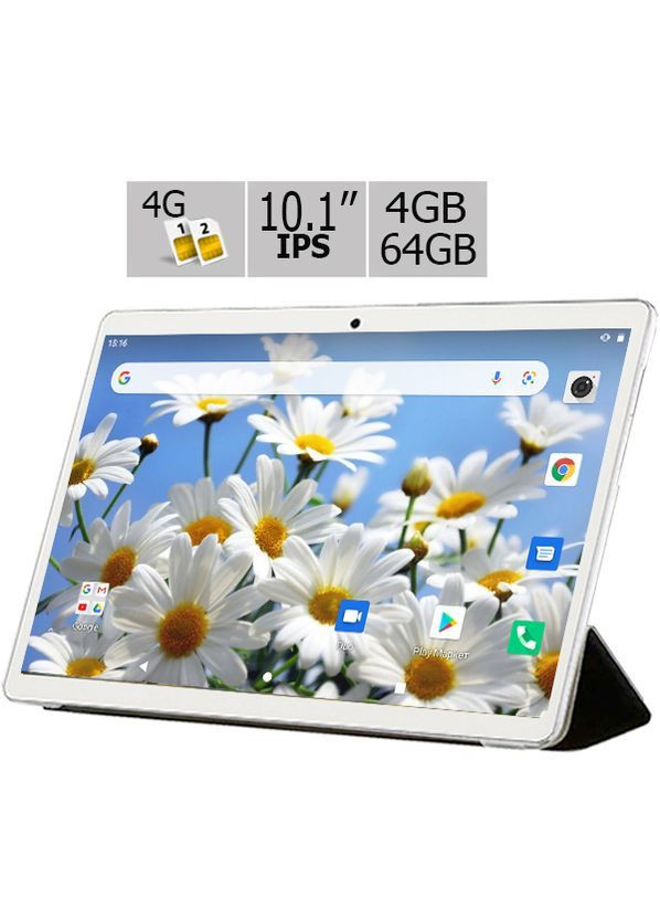 Планшет и чехол-книжка S 464 LTE IPS 10.1" 4GB/64GB Silver (1366) Adronix (372806234)