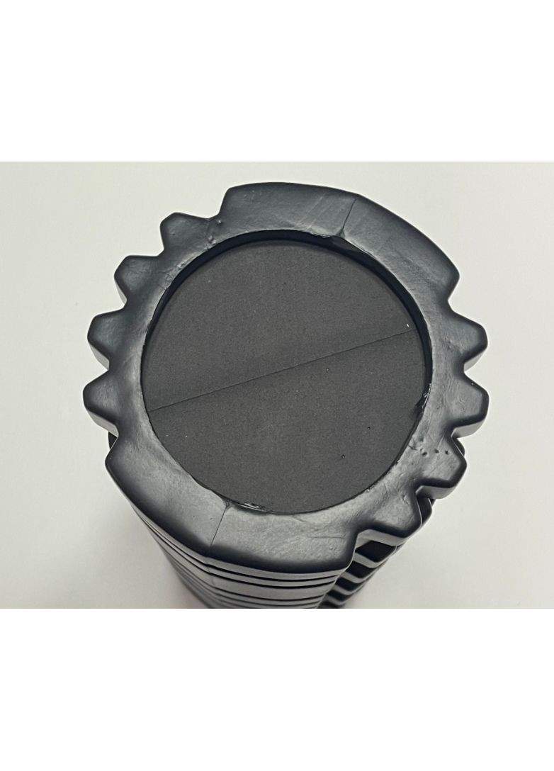 Масажний ролик 2 в 1 для йоги та пілатесу 33*13 см (йогарол) чорний No Brand (350313401)