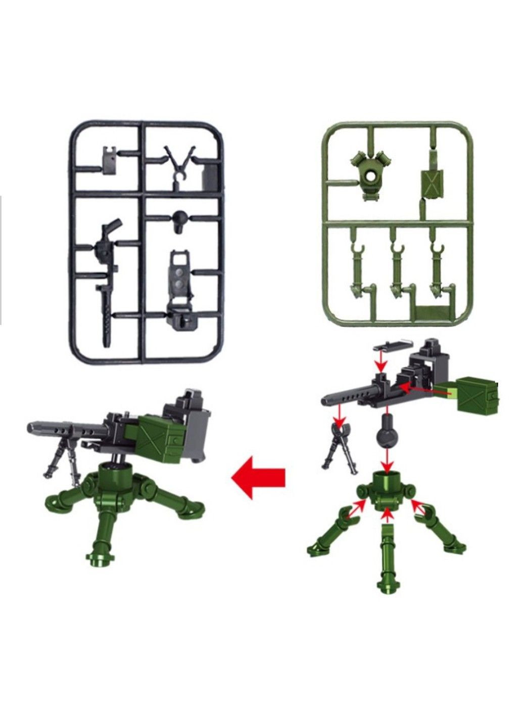 Набір сучасної зброї беж кулемети мініган корд для військових фігурок спецназ поліція No Brand (336385515)