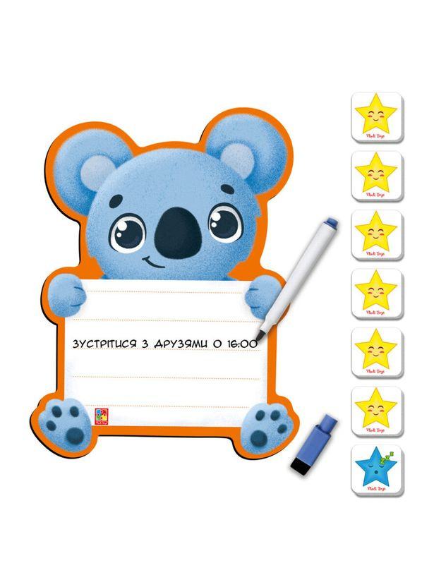 Магнитная доска "Коала" с маркером VT3601-23 (укр.) Vladi toys (314883396)