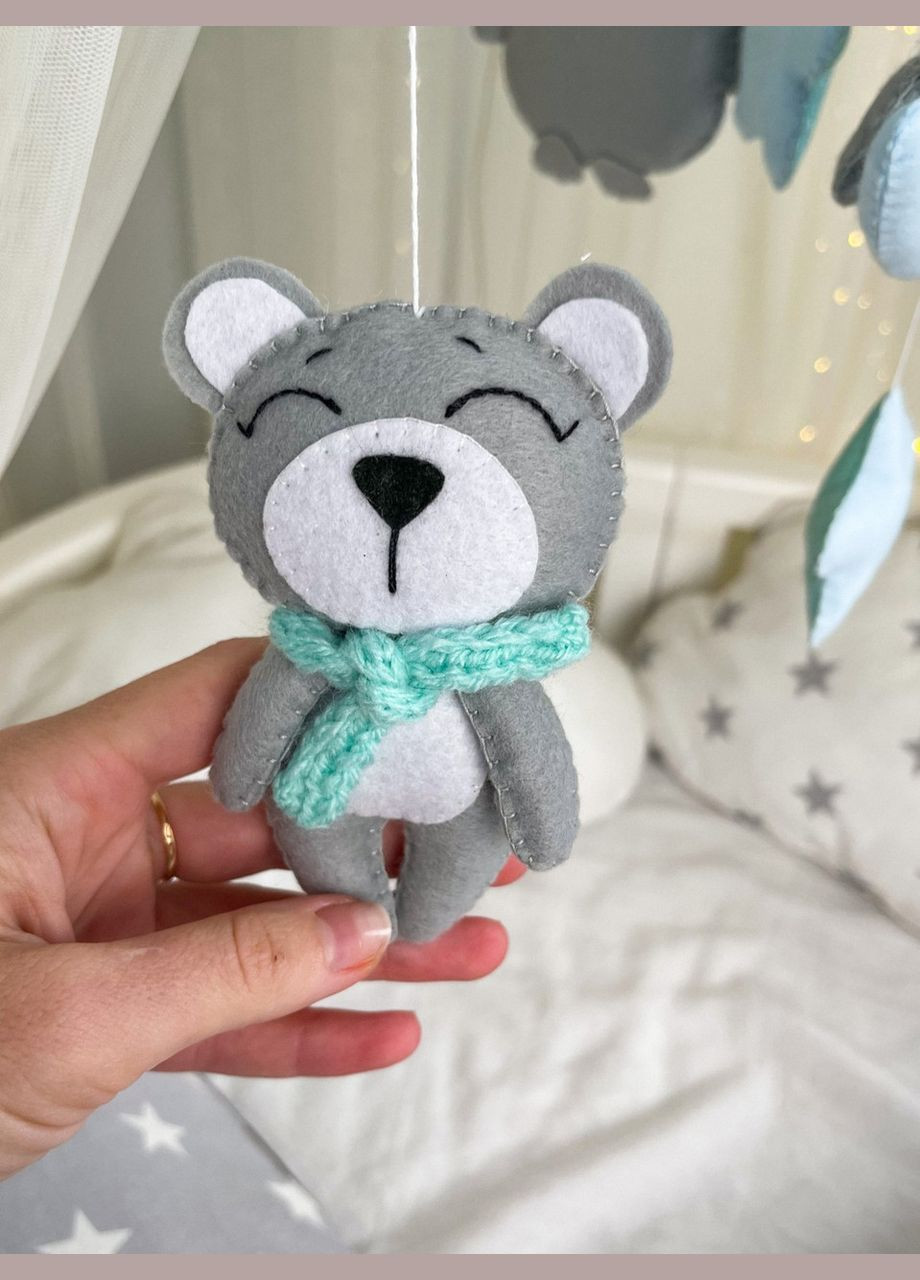 Детский музыкальный мобиль на кроватку для младенцев WooolyWool «Нежность» с 35 мелодиями No Brand (342757824)