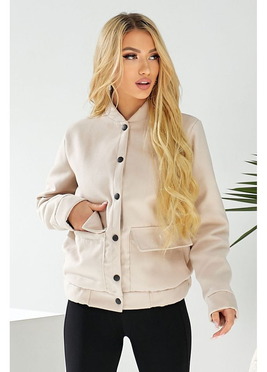 Бомбер жіночий штучний кашемір,, 257R325 Ager (364661773}