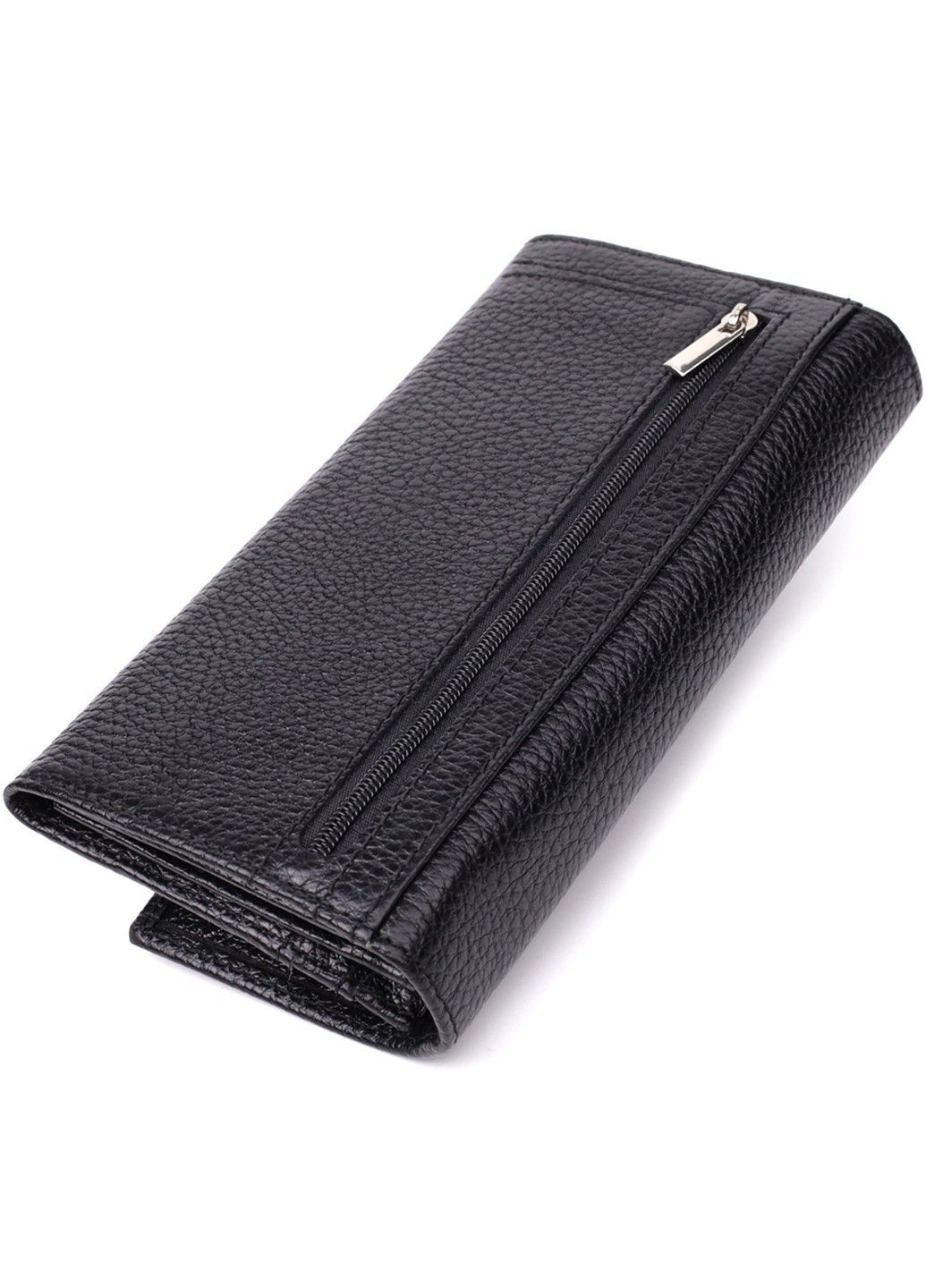 Класичний жіночий гаманець з натуральної шкіри 20872_1 Чорний Canpellini (362556846)