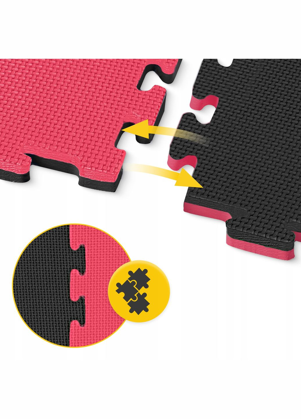 Мат-пазл (ласточкин хвост) Mat Puzzle EVA 100 x 100 x 2 cм Black/Red (P-5907739310637) 4FIZJO (333652156)