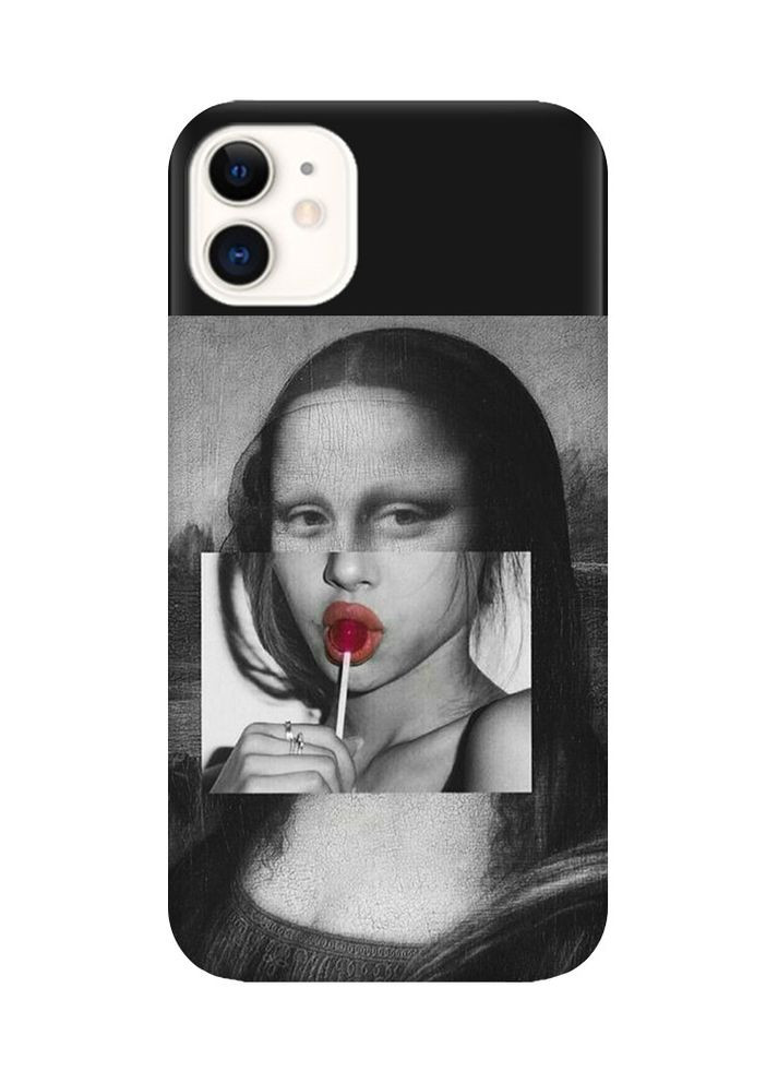 Матовий чорний чохол на Apple iPhone 11 (6.1):: Сучасна Мона Ліза (принт 351) Creative (360704507)