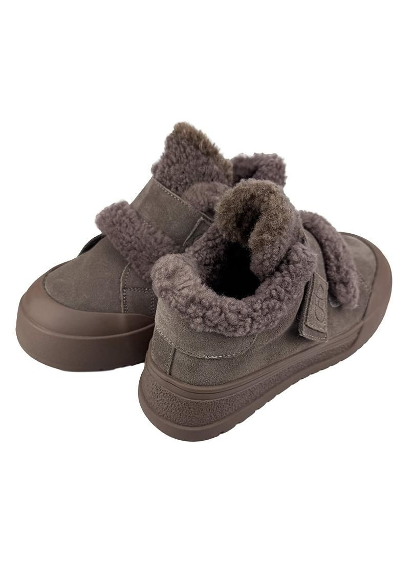 Уггі жіночі замшеві на платформі коричнеаві 5092-3 No Brand (361408544)