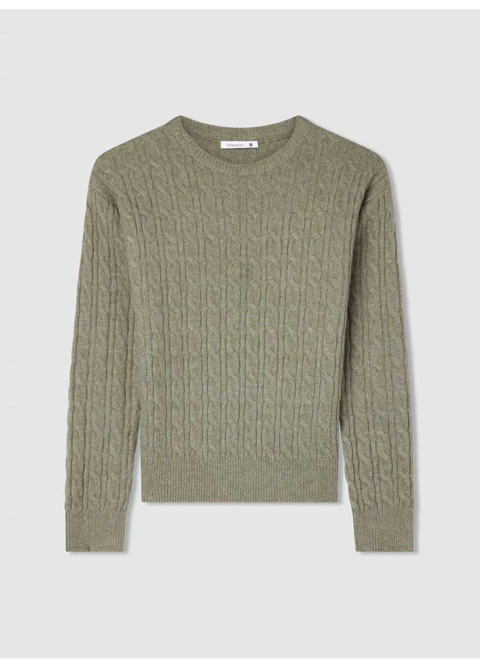 Оливковий зимовий светр жін Terranova
