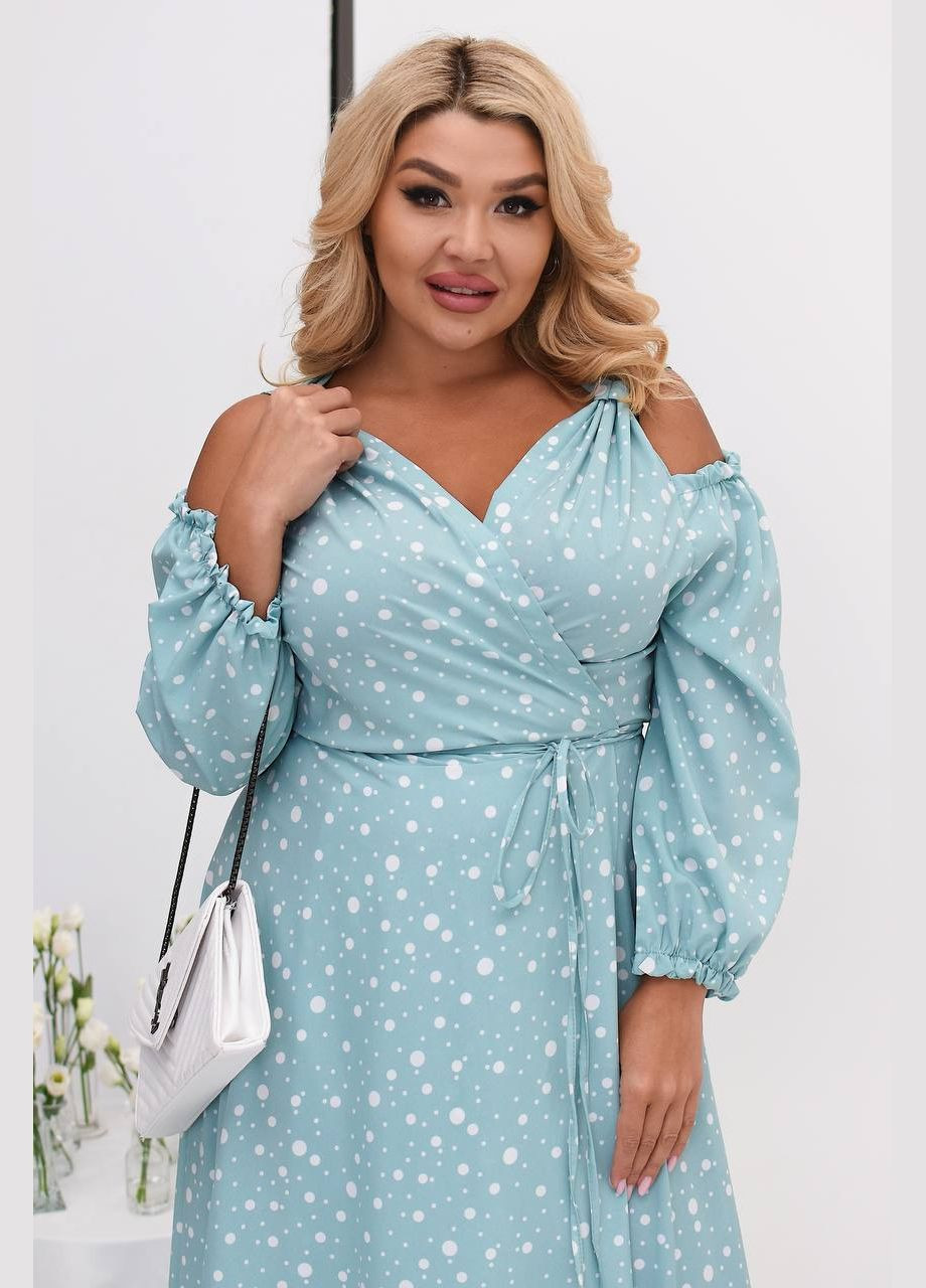 Блакитна повсякденний, кежуал, джинсова сукня жіноча Україна в горошок