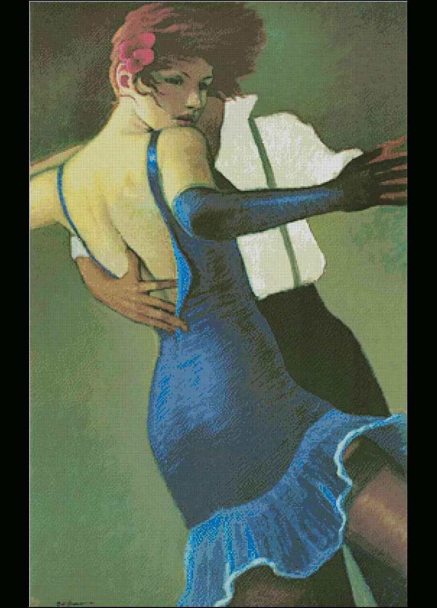 Набір для вишивання хрестиком. Розмір: 42*67 см Танець під місяцем Лоскуток (315361873)