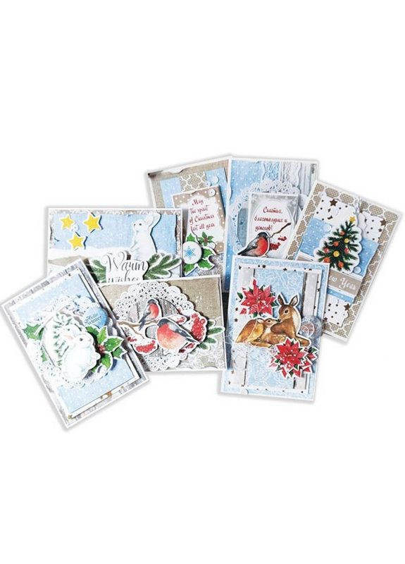 Набір для створення вітальних листівок "Новорічні побажання" FDGCK-001 в асортименті Fabrika Decoru (364630909)