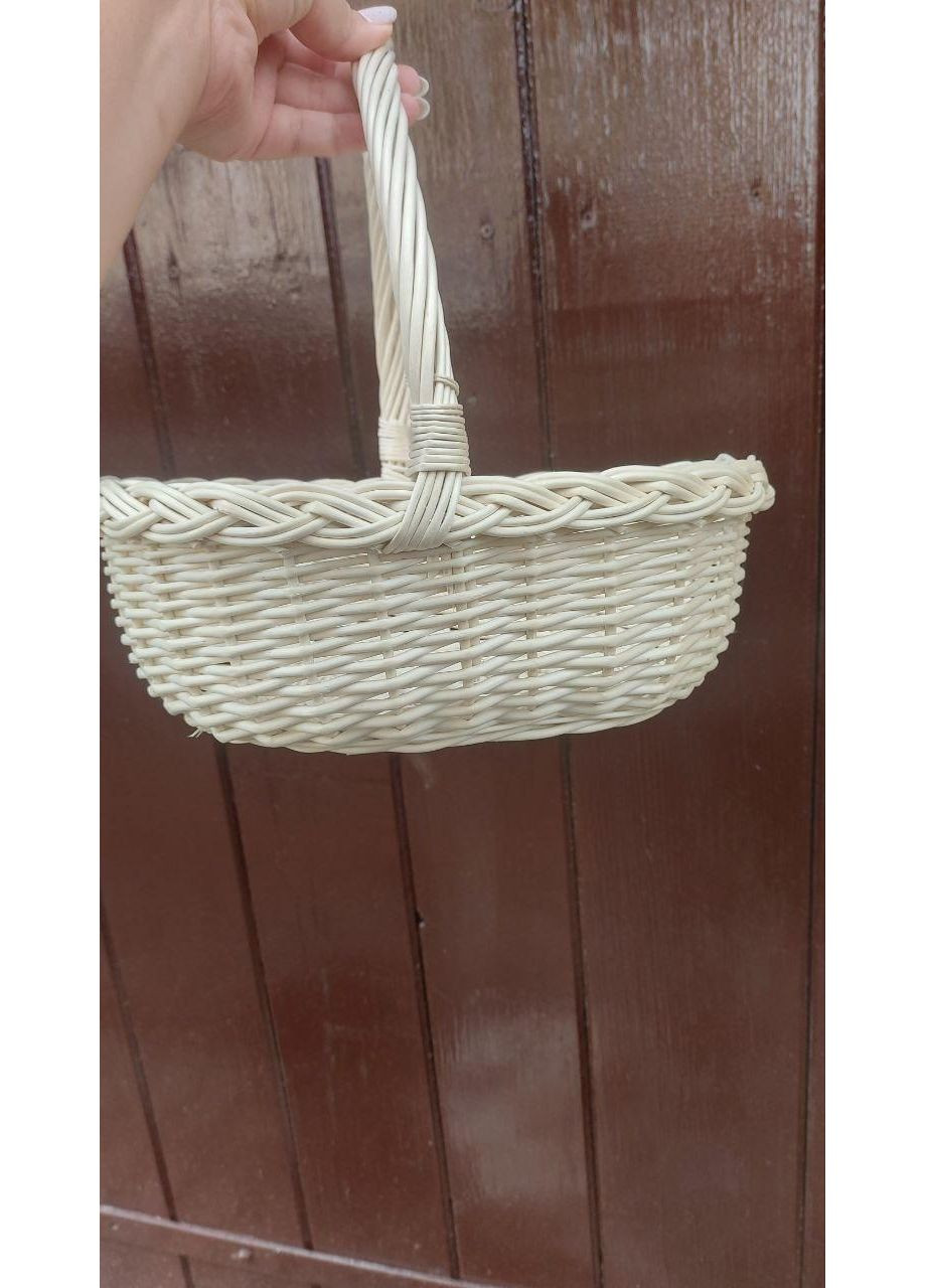 Кошик з лози, Кошик з лози 30×22×12 см (Польща) — натуральна плетена корзина для декору та зберігання No Brand (370672414)