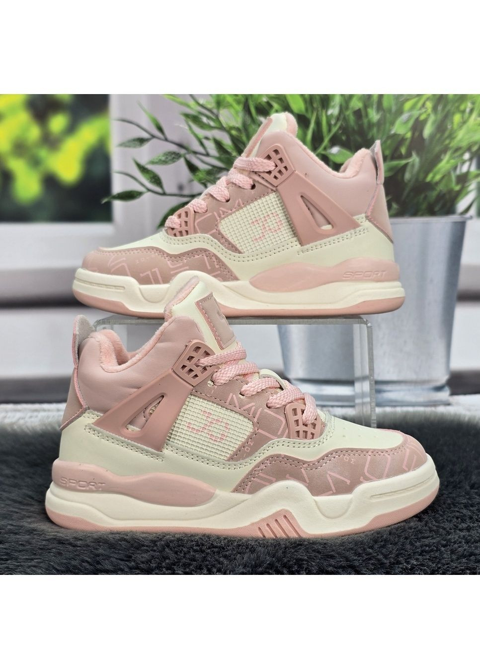 Розовые повседневные осенние ботинки детские для девочки демисезонные Jong Golf