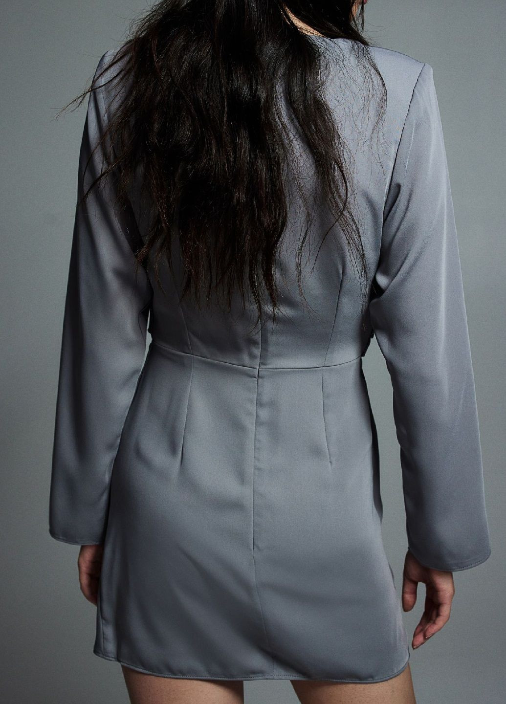 Сіра ділова сукня H&M однотонна