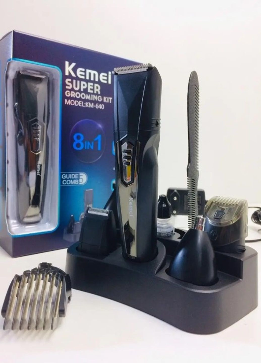 Машинка для стриження волосся 8 В1 KM-640 Kemei (289370152)