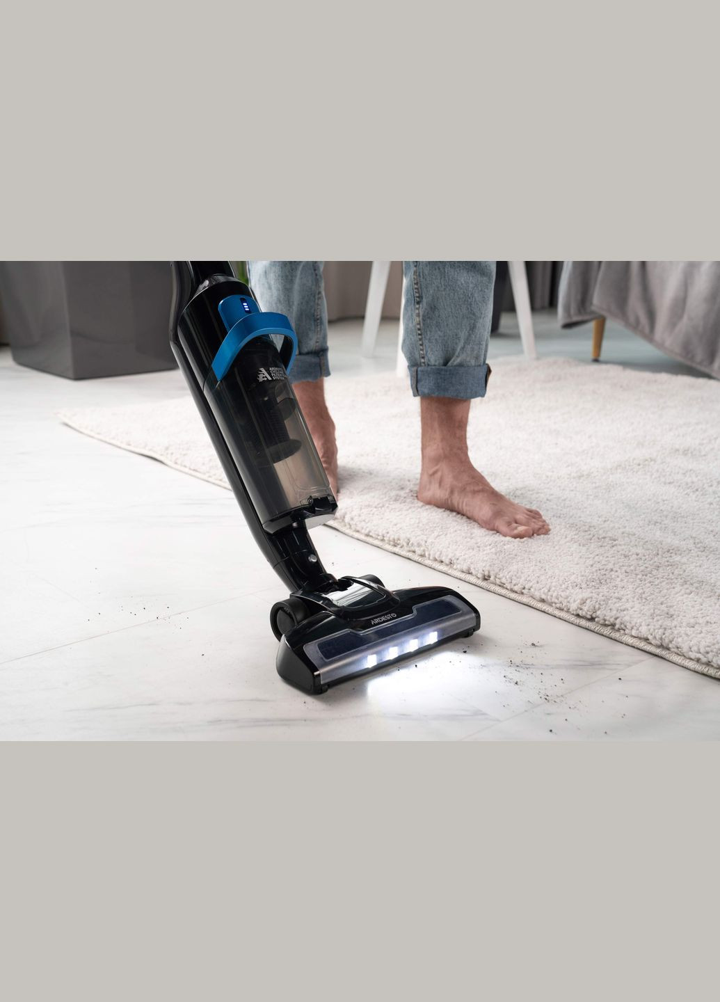 Пилосос безпровідний, 140Вт, конт пил -1л, автон. робота до 50хв, HEPA, настінне кріплення, чорно-синій Ardesto (315604212)