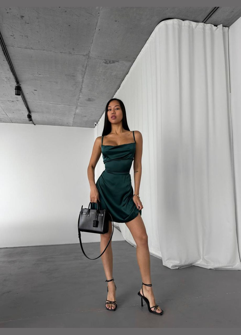 Зелена кежуал сукня N.Family однотонна