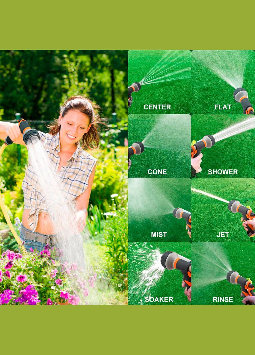 Пістолет зрошувальний BB-2112 поливальний 8 режимний 4 шт. Bluebird (339058978)