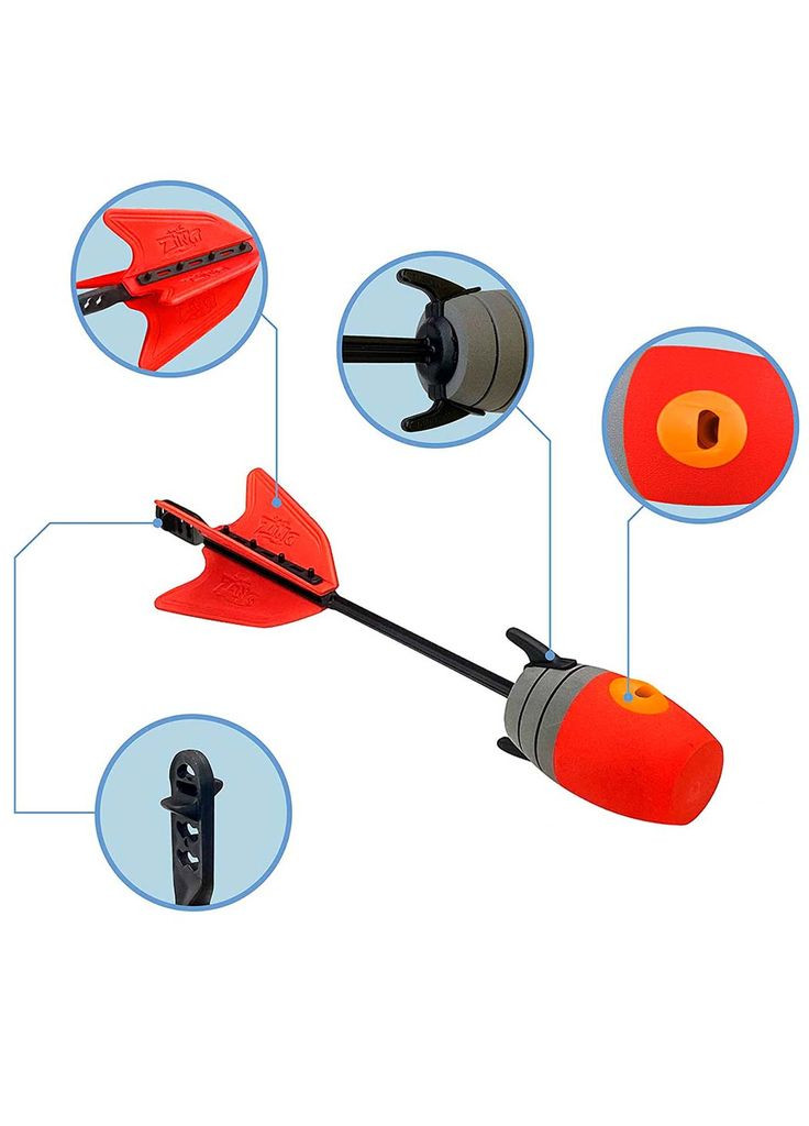 Лук для гри Hyper Strike, 4 стріли, червоний () ZING HS470R (335030536)