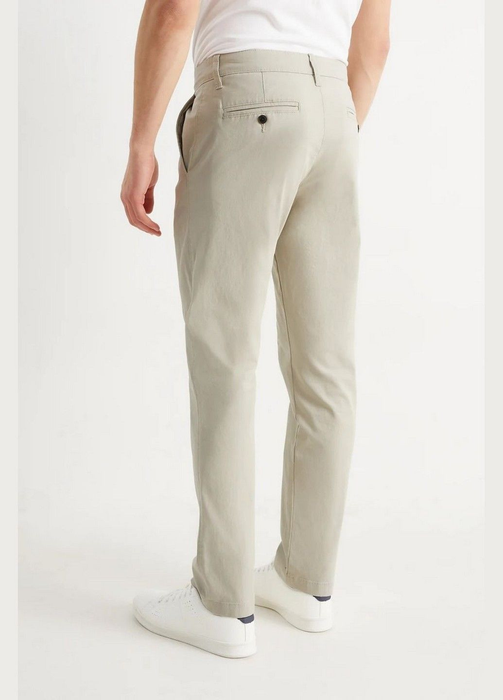 Светло-бежевые классические летние брюки C&A