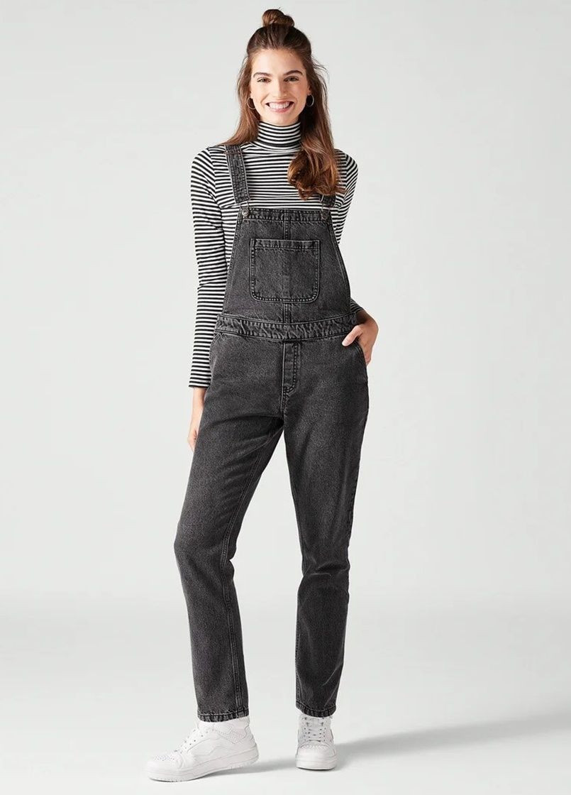 Комбінезон Esmara комбінезон-брюки однотонний сірий джинсовий джинс
