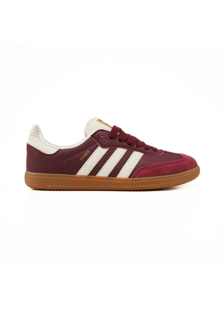 Комбіновані кросівки чоловічі adidas samba og maroon адідас самба демісезон No Brand