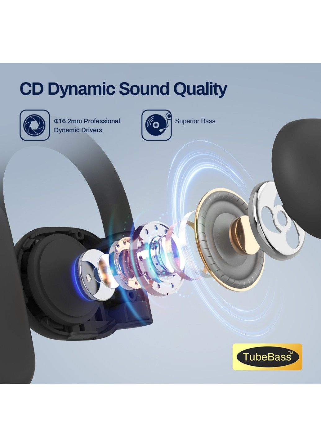 Беспроводные bluetooth наушники H11 FreeBeats с открытым динамиком и шумоподавлением Black Dacom (299152833)